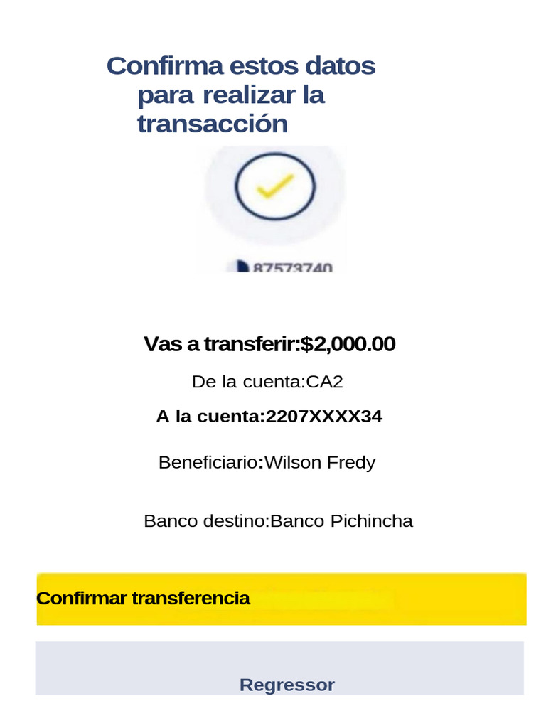 Confirmación de Transferencia Bancaria | PDF