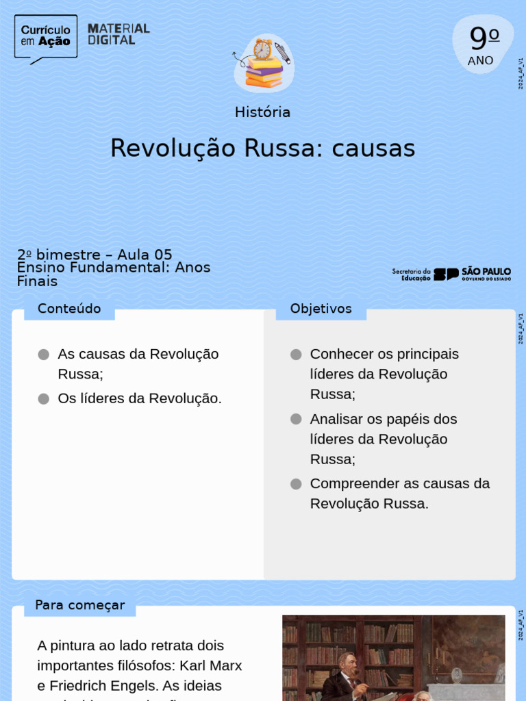 Revolução Russa Causas | PDF | Bolcheviques | Vladimir Lenin