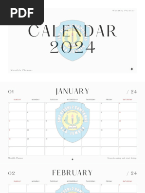 2024 Monthly Calendar