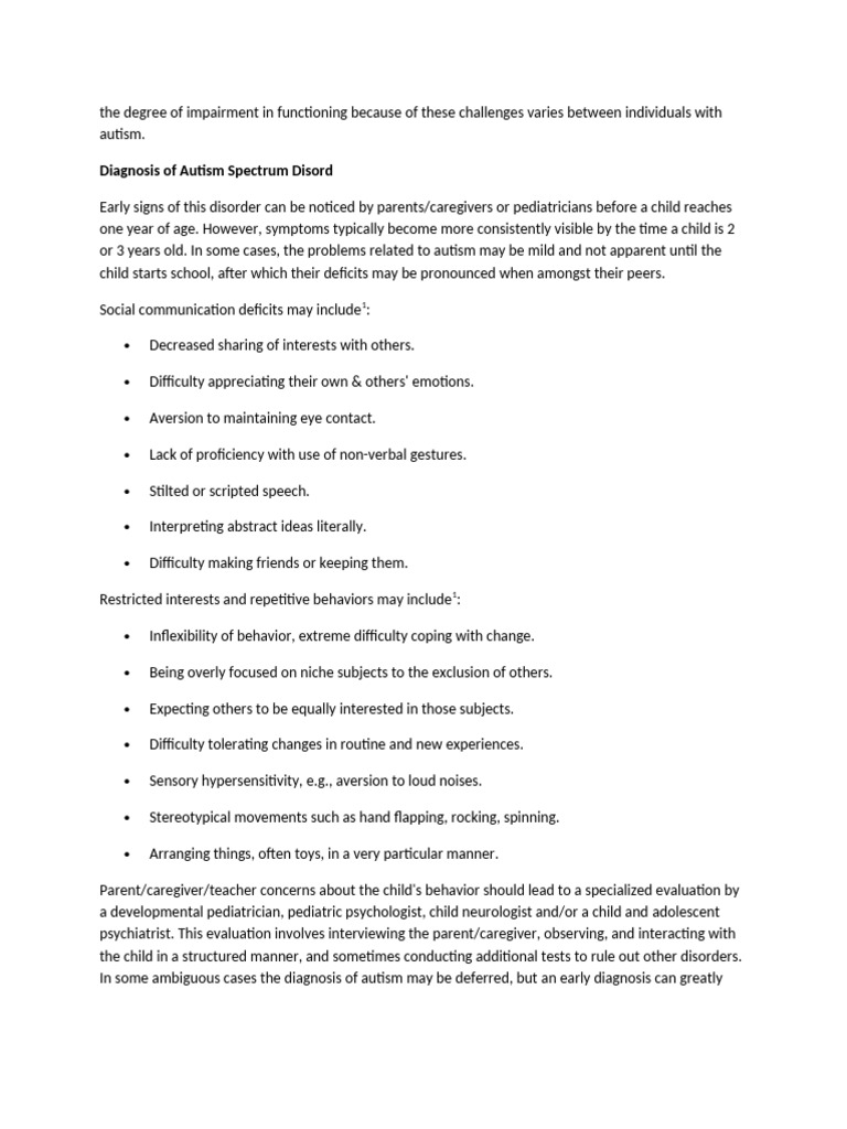 Diagnosis of Autism Spectrum Disorder | PDF | Bipolar Disorder | Dementia