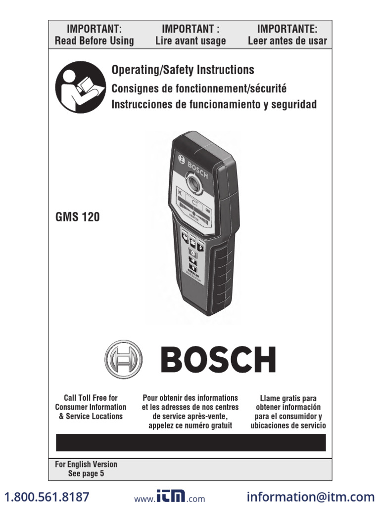 Bosch Gms 120 Bedienungsanleitung Pdf