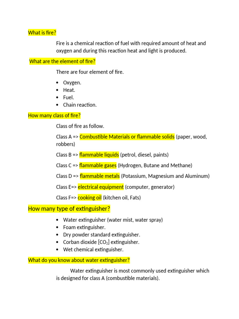 Fire Safety and Extinguisher Guide | PDF | Fires | Combustion