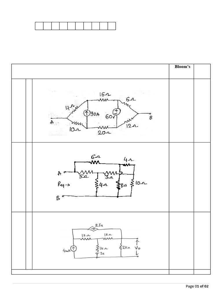 BEC304 Network Analysis Question Paper | PDF | Electrical Network ...