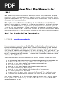 Shell Dep Standards Free Downloadzip