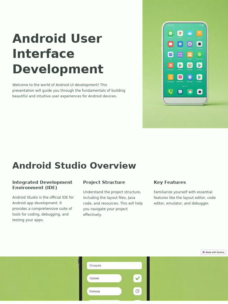 Android User Interface Development | PDF | Mobile App | User Interface