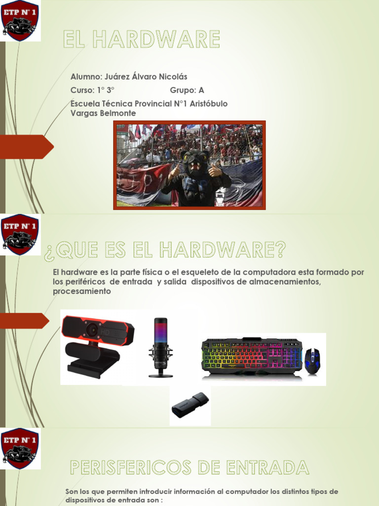 EL HARDWARE | PDF | Hardware de la computadora | Periférico
