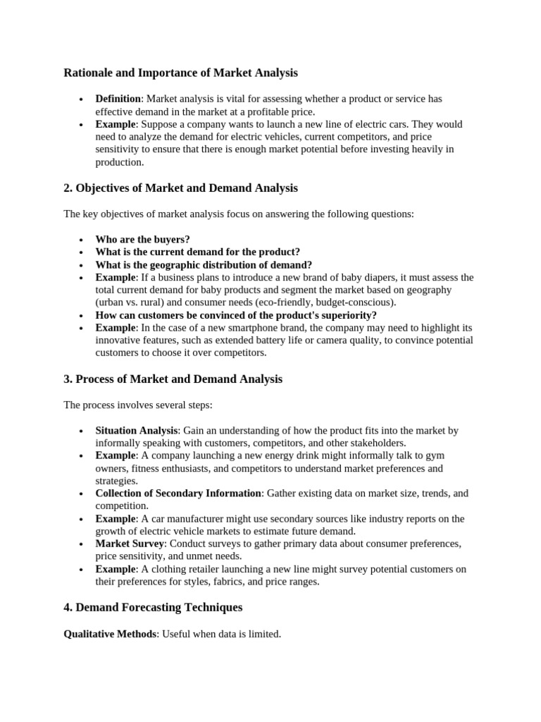 Rationale and Importance of Market Analysis | PDF | Demand | Forecasting
