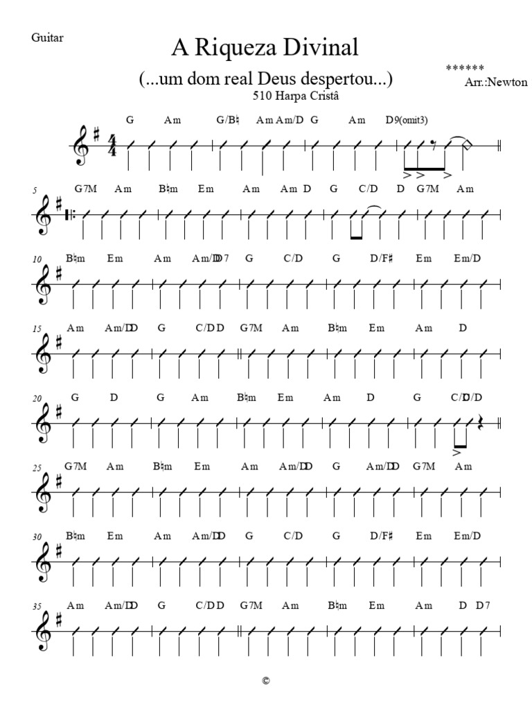 A RIQUEZA DIVINAL - Guitar | PDF