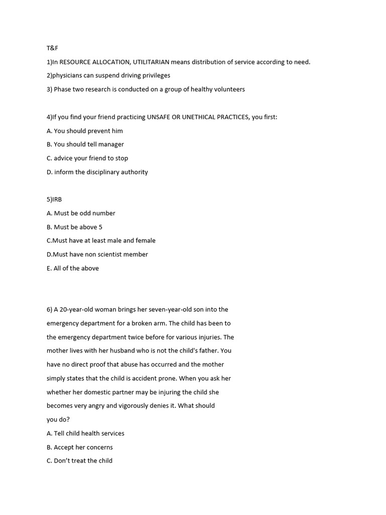 Medical Ethics and Child Abuse Protocols | PDF | Law