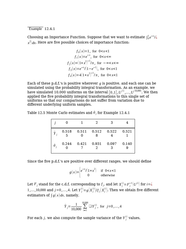 Importance Sampling Techniques Explained | PDF | Applied Mathematics ...