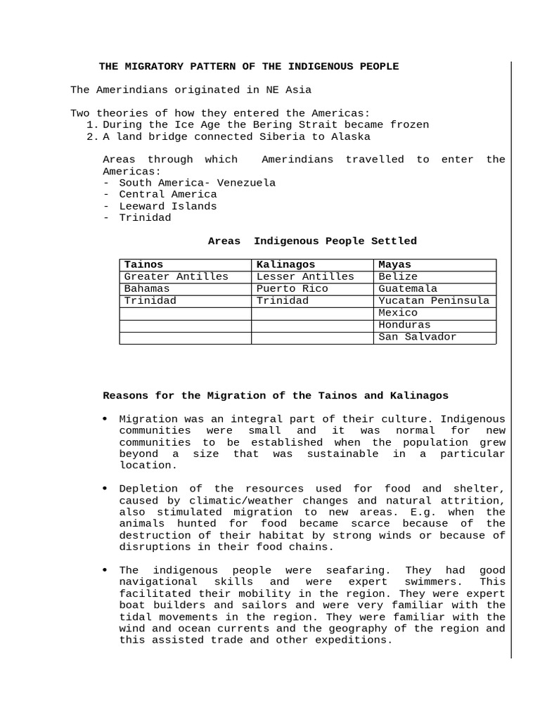 Indigenous Migration Patterns in the Caribbean | PDF | Vegetables ...