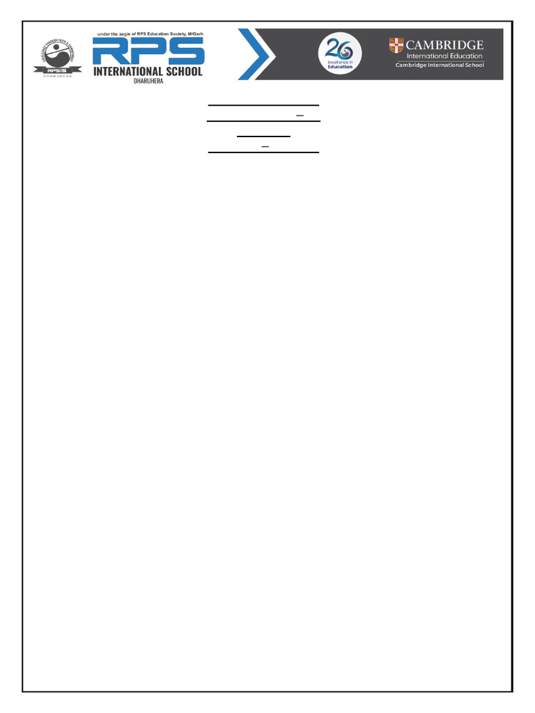 RPS Olympiad Sample Paper for Grade 1 | PDF