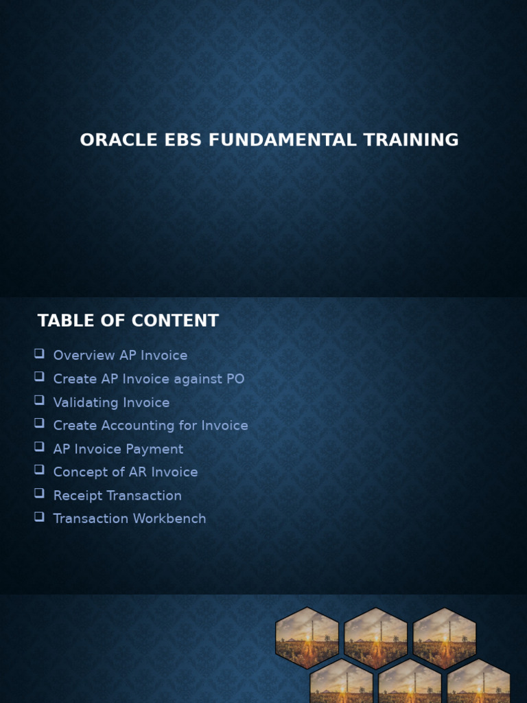 Oracle EBS AP/AR Invoice Training Guide | PDF