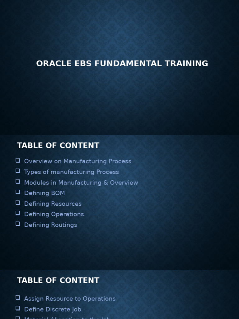 Oracle EBS Manufacturing Training Guide | PDF | Business Process ...