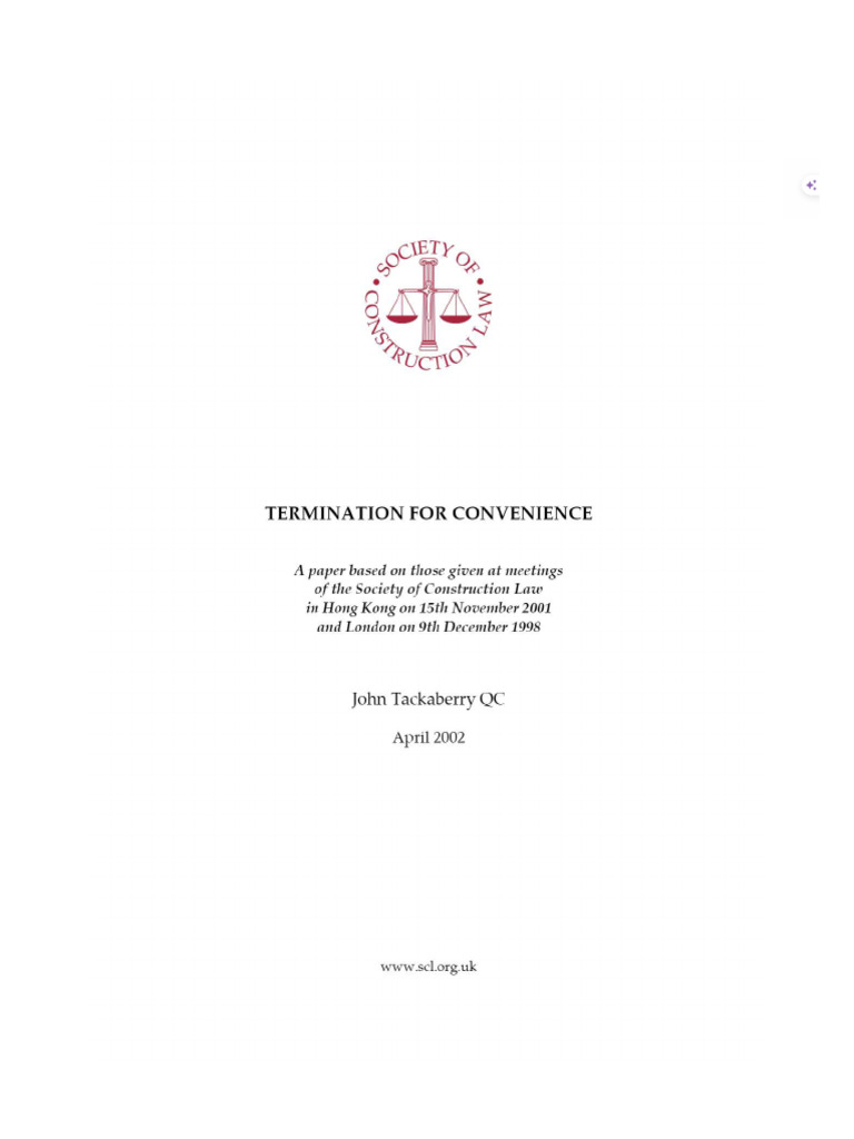 Termination For Convenience | PDF