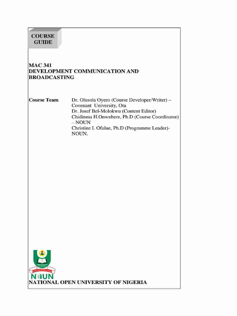MAC 312 Edited Note | PDF