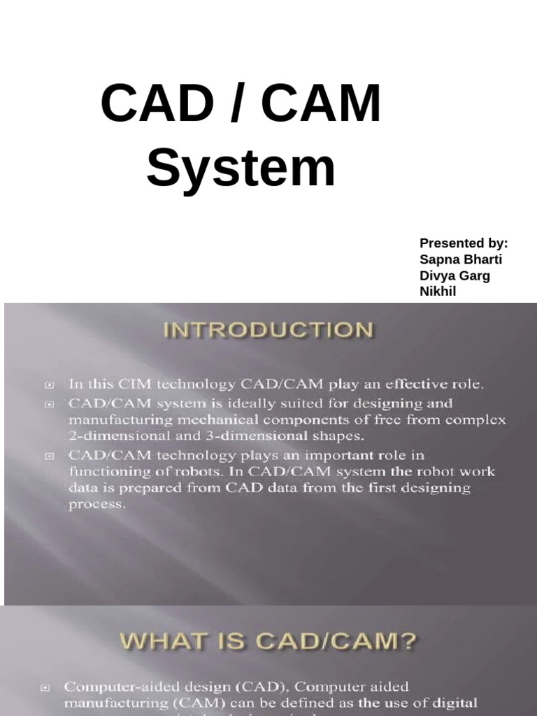 Cad and Cam | PDF