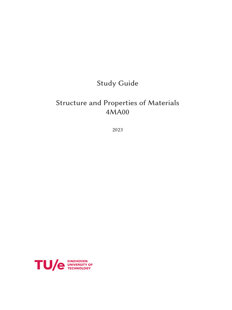 Materials Structure and Properties Guide | PDF | Dislocation | Crystal ...