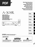 Amplificateur Stéréo Pioneer A-305R – Occasion – Fonctionnel Avec Câble