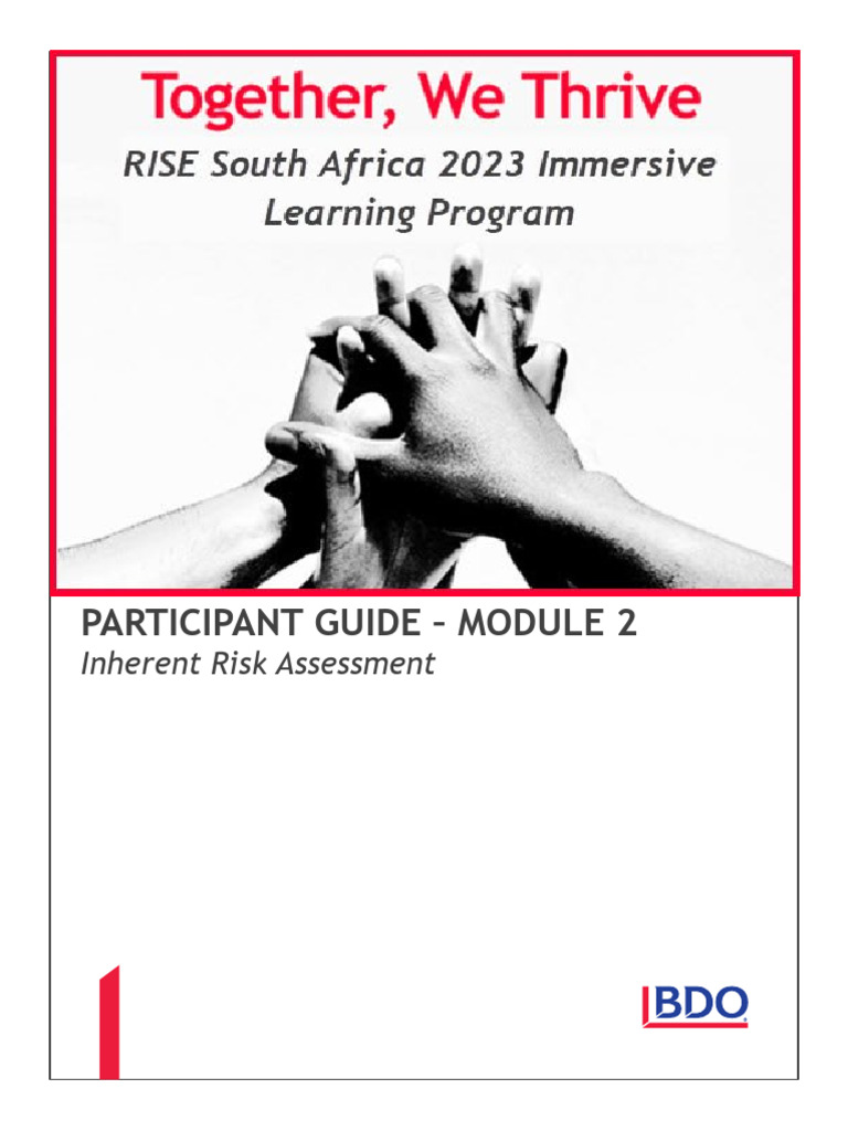 Participant Guide - Module 2 - Inherent Risk Assessment | PDF | Risk ...
