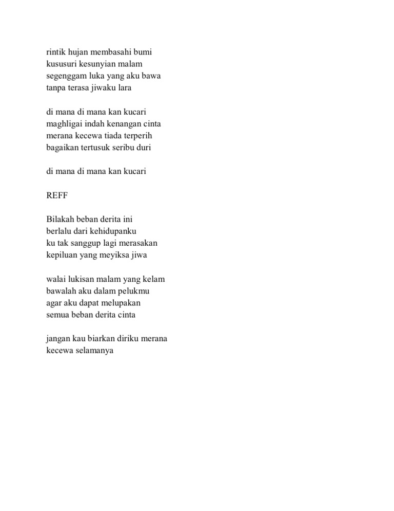 Lirik Lukisan Malam Pdf