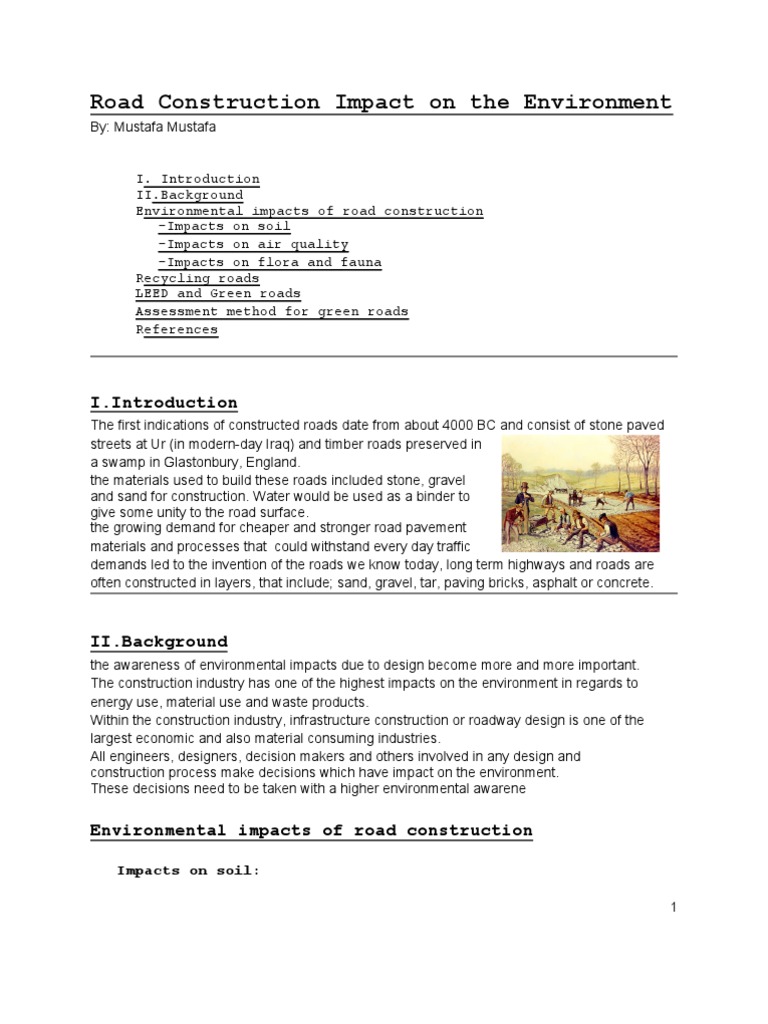 Environmental Impact of Road Construction | PDF | Leadership In Energy ...