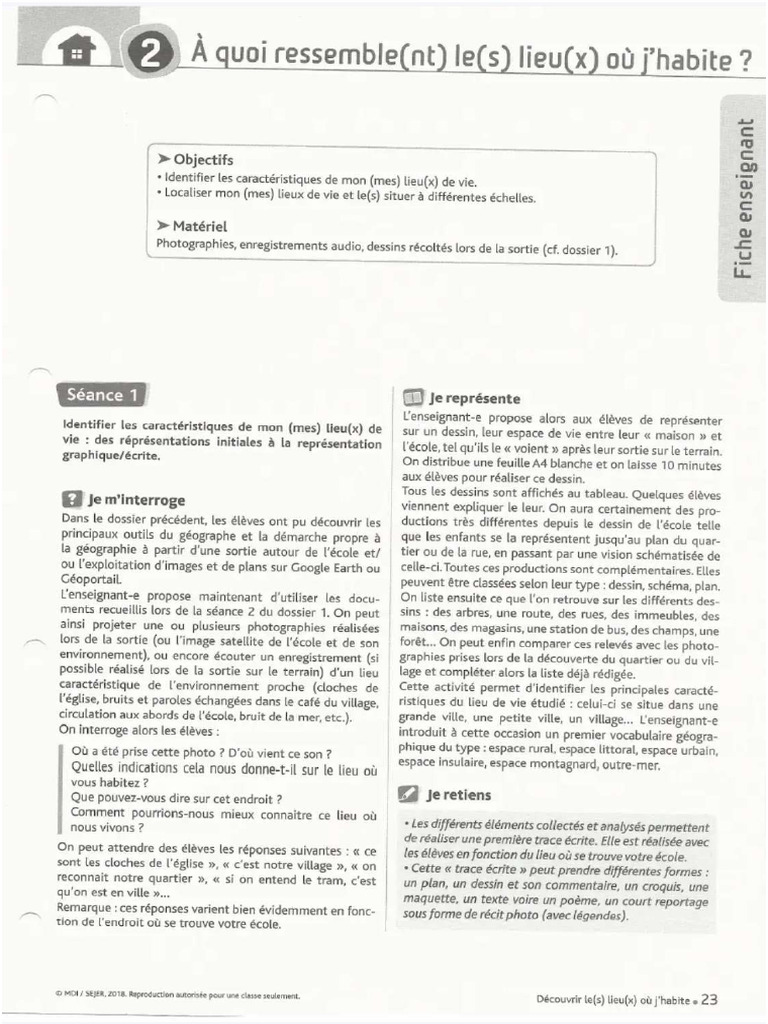 MDI Géo Cycle 3 Dossier 2 | PDF