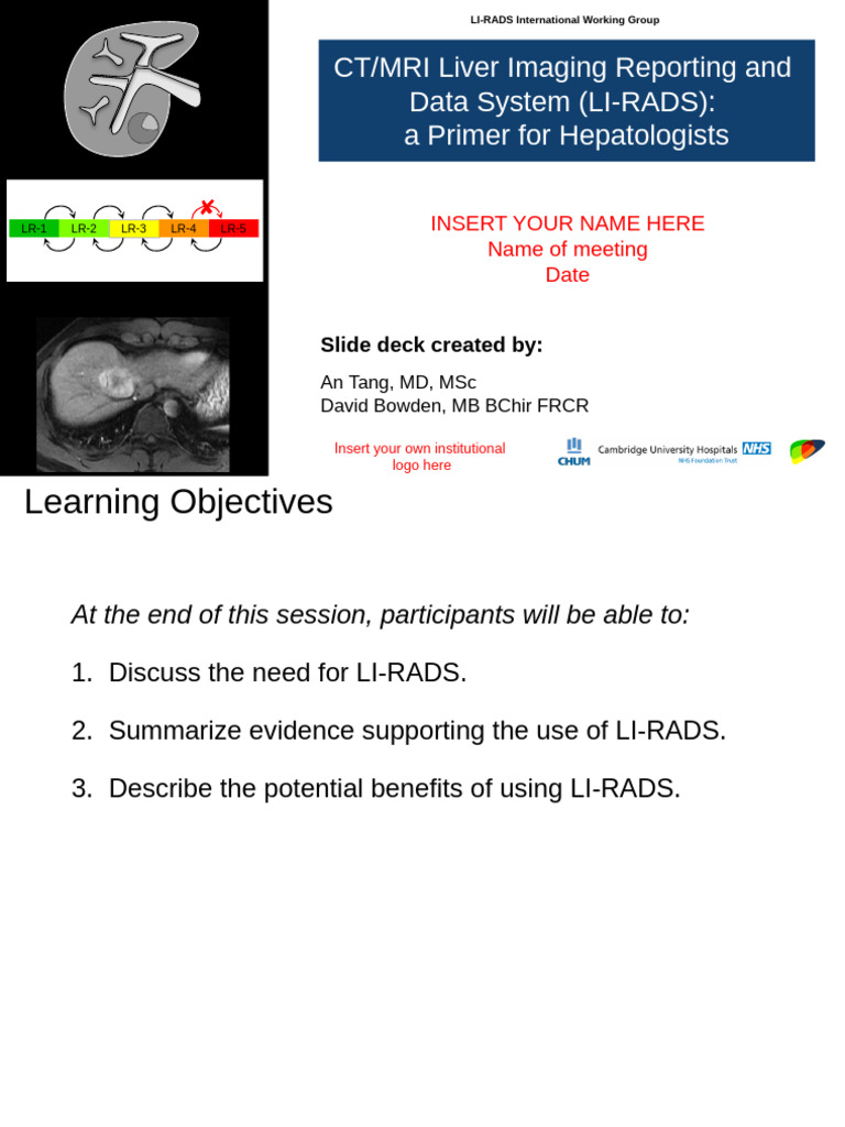LI-RADS Overview For Hepatologists 2020 - FINAL | PDF | Cancer ...