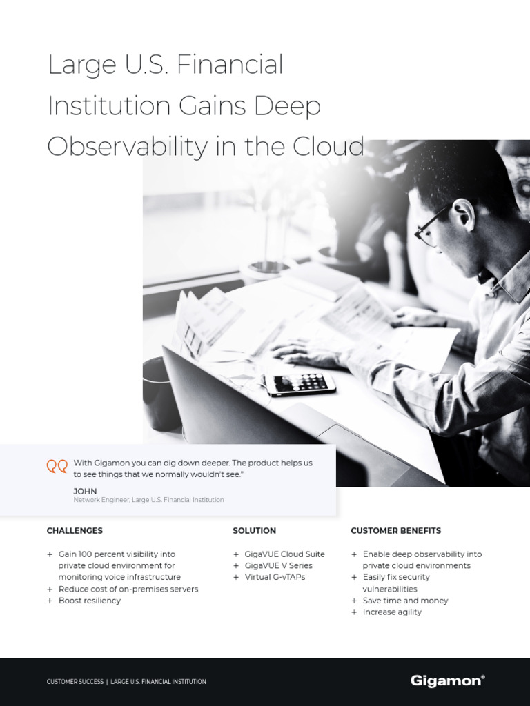 Cs Large Us Financial Institution | PDF | Cloud Computing | Computer ...