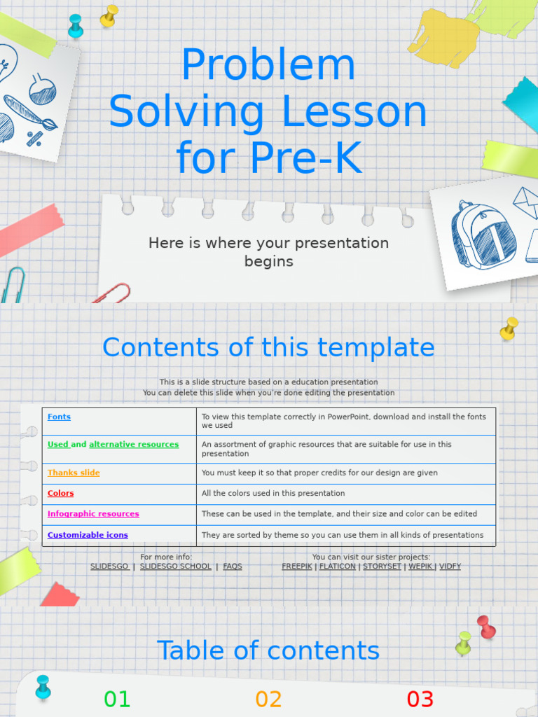 Problem Solving Lesson For Pre-K by Slidego | PDF | Planets | Solar System