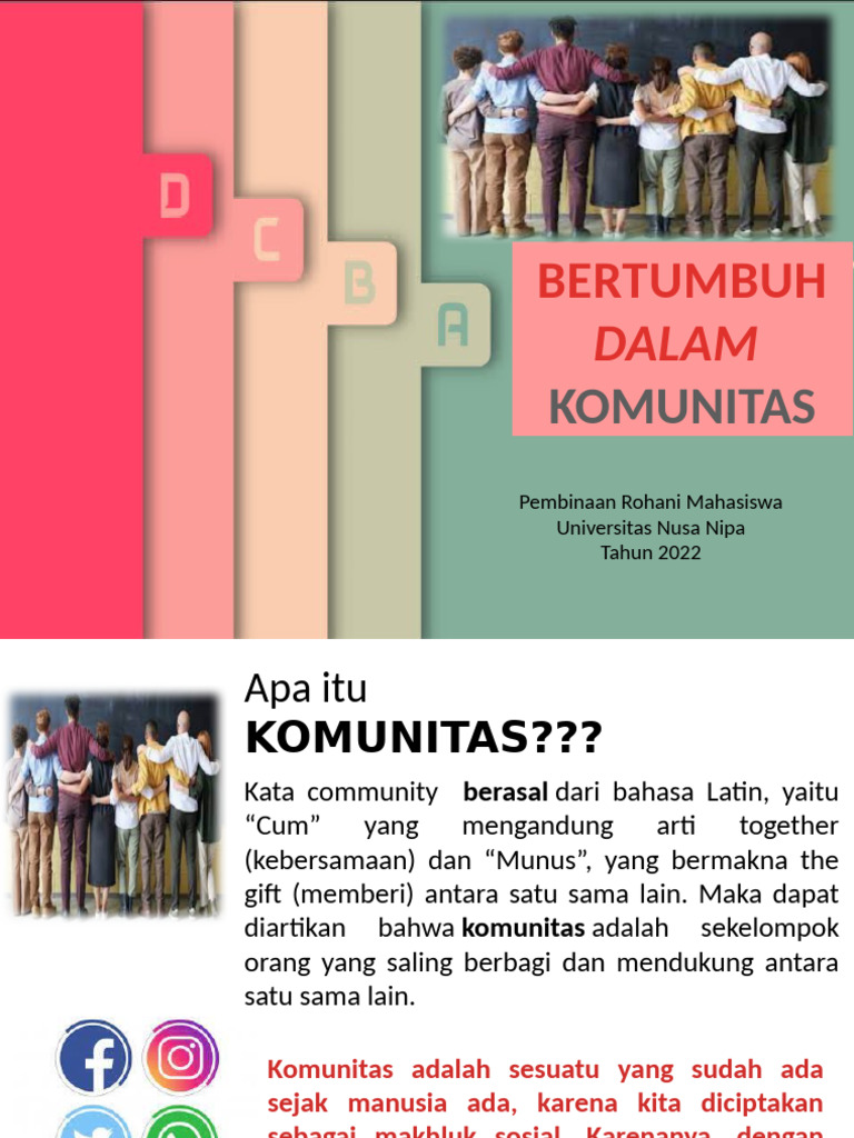 Bertumbuh Dalam Komunitas | PDF | Agama & Spiritualitas