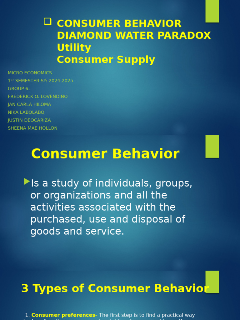 Understanding Consumer Behavior and Utility | PDF | Utility | Goods