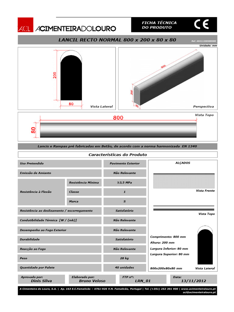 Ficha T cnica De Lancis Em Bet o PDF