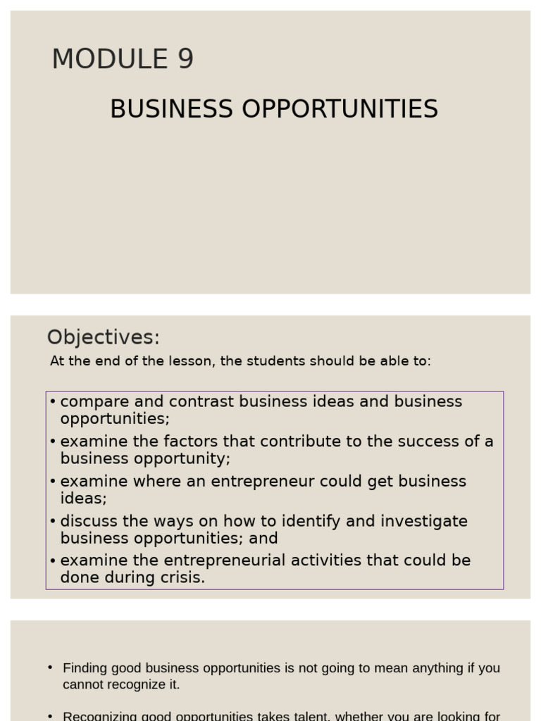 Exploring Business Opportunities | PDF | Entrepreneurship | Social Media