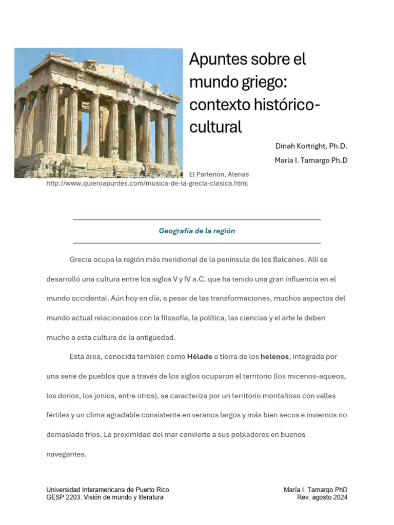 Historia y Cultura de la Grecia Antigua | PDF | Antigua Grecia | Teatro