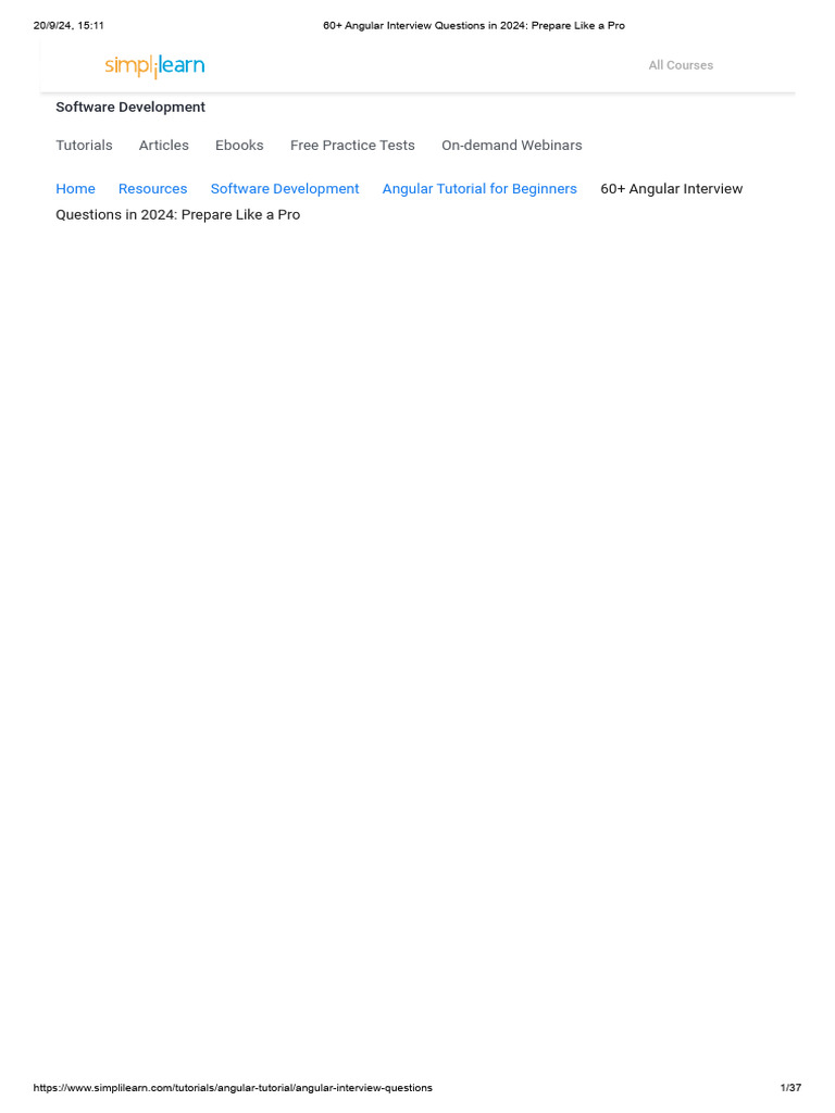 60+ Angular Interview Questions 2024 | PDF | Model–View–Controller ...