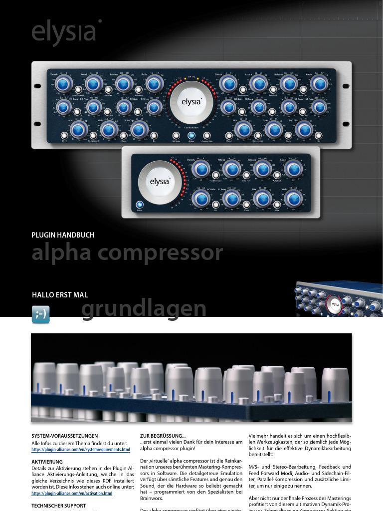 Elysia Alpha Compressor Handbuch | PDF