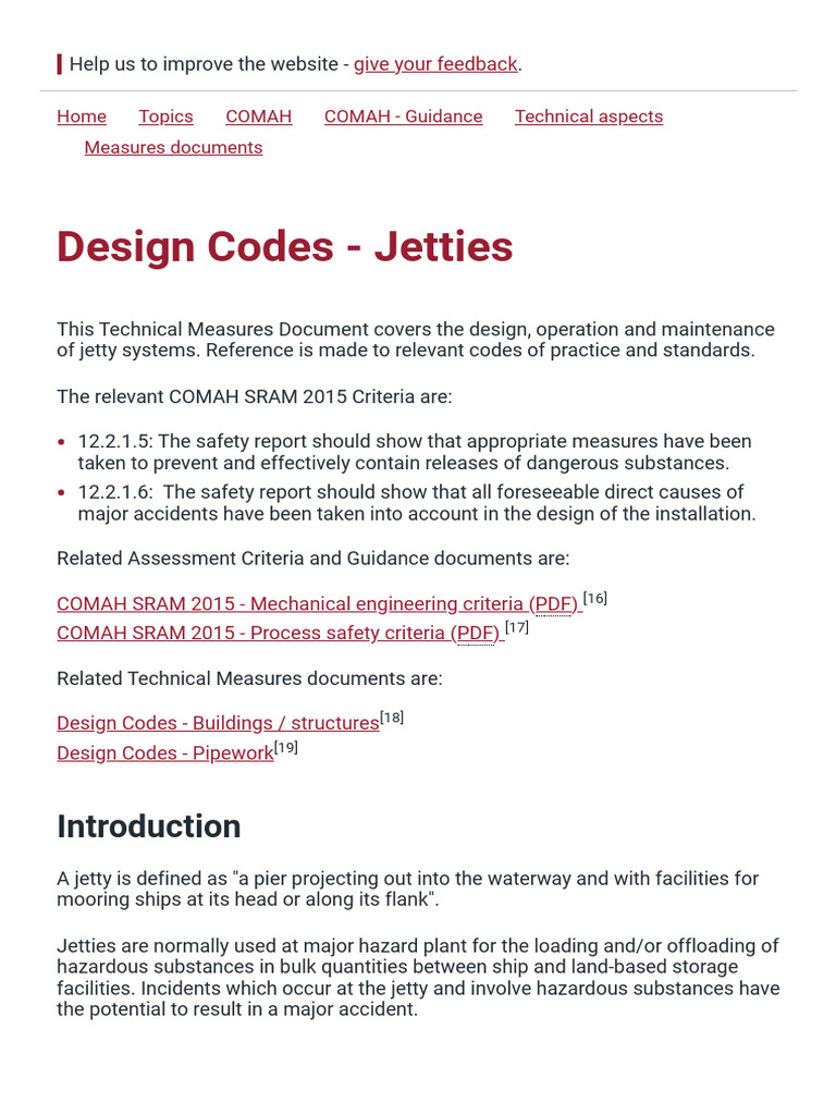 Jetty Design and Safety Guidelines | PDF | Ships