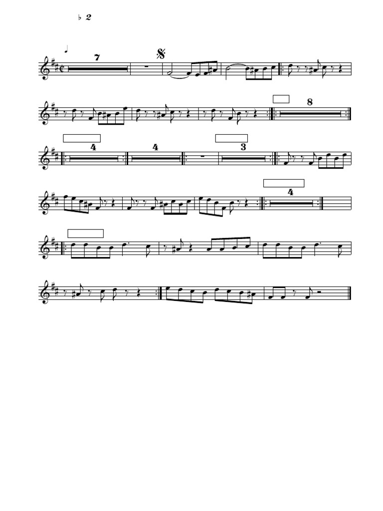 Partitura de Trompeta en Bb con Piano | PDF