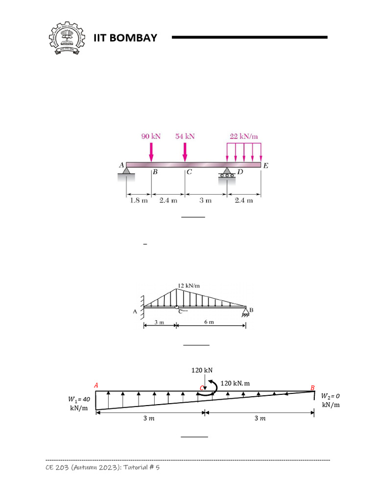 Shear Force and Bending Moment Tutorial | PDF | Bending | Beam (Structure)