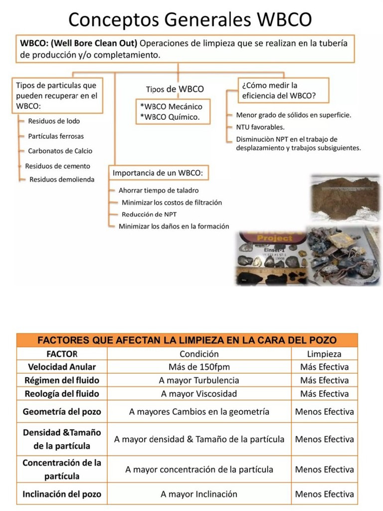 WBCO - Well Bore Clean Out - Conceptos | PDF