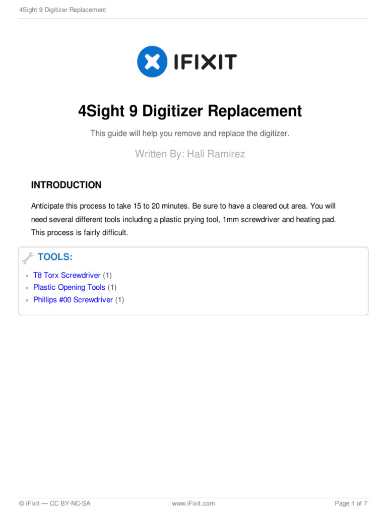 4Sight 9 Digitizer Replacement Guide | PDF | Electrical Connector ...
