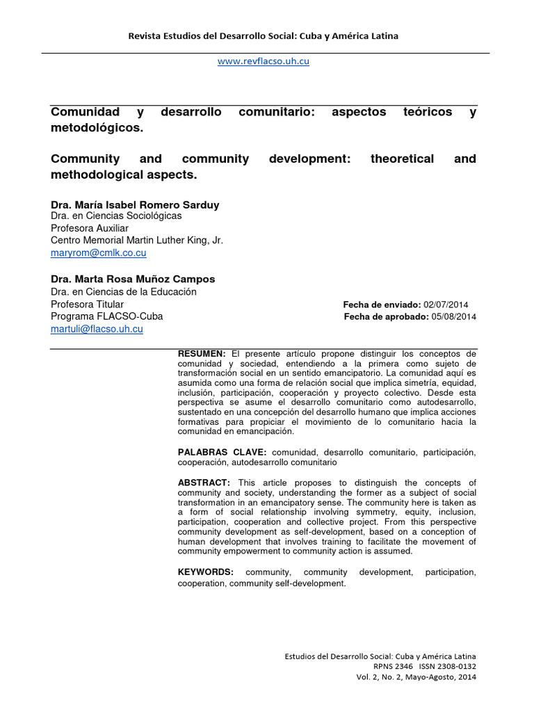 Comunidad y Desarrollo Comunitario Aspec | PDF | Comunidad | Sociedad