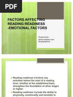 PKU3105 Factors Affecting Reading Readiness