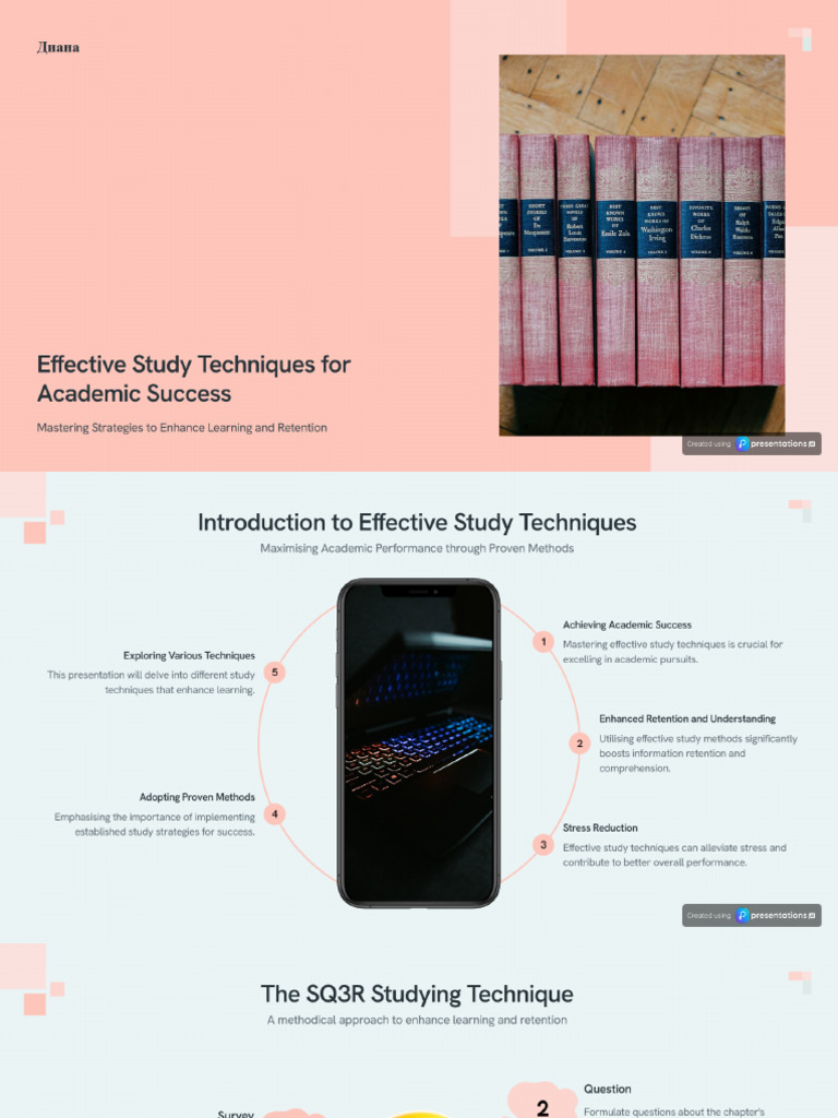 Effective Study Techniques For Academic Success | PDF