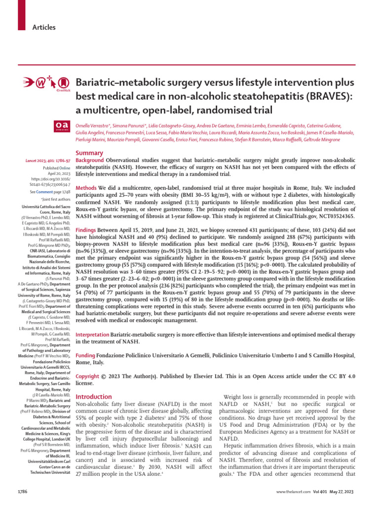PIIS0140673623006347 | PDF | Bariatric Surgery | Obesity