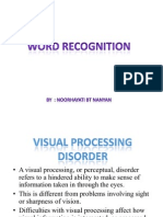 PKU3105 Word Recognition