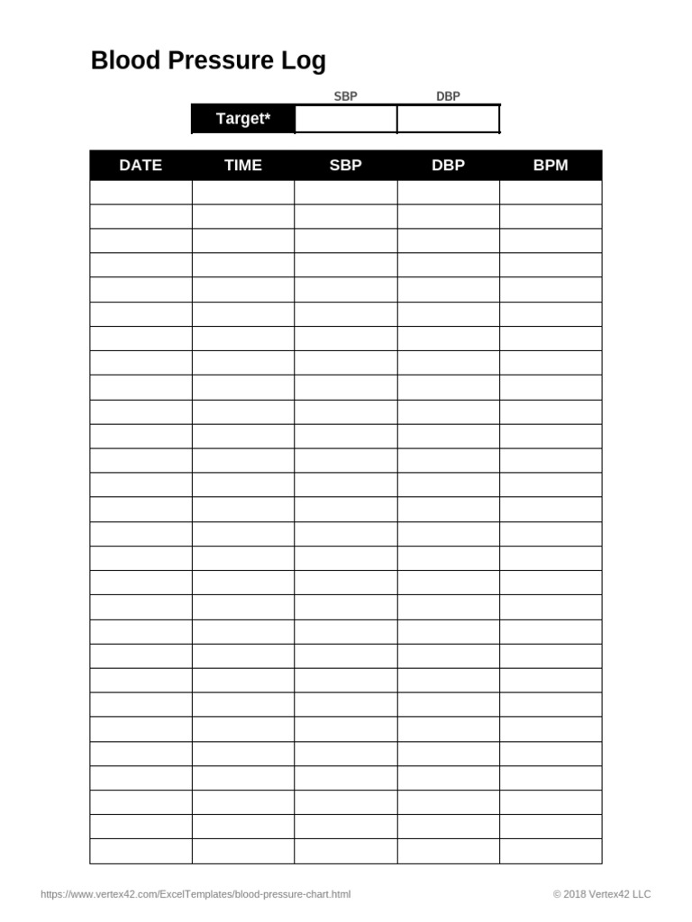 Blood pressure log large pdf
