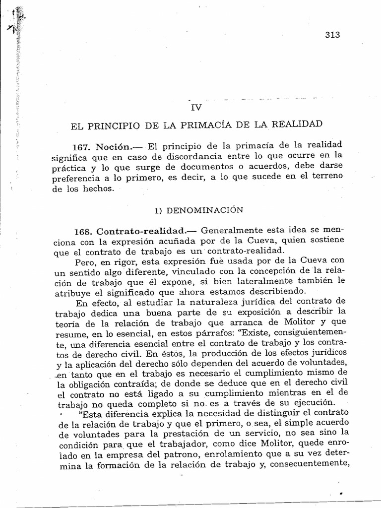 Primacía de la Realidad en el Trabajo | PDF | Derecho laboral | Justicia