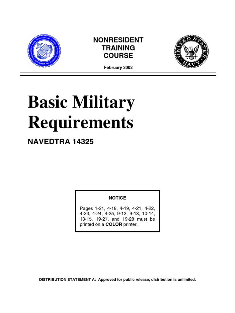 US Navy Course NAVEDTRA 14325 - Basic Military Requirements | PDF | Oil ...